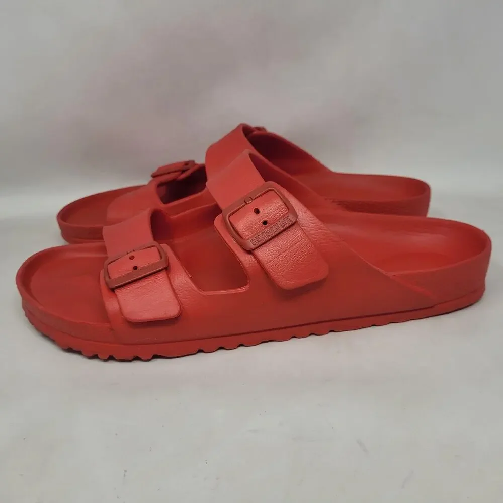 Birkenstock Arizona Sandals Men EU46 US13.5 Red EVA Slides Slip On Comfort Beach